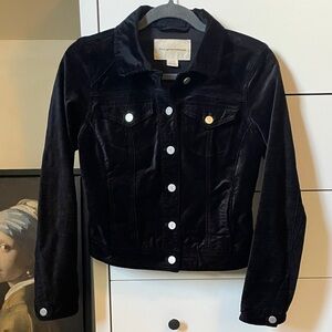 Anthropologie Pilcro Letterpress Black Velvet Jacket XS